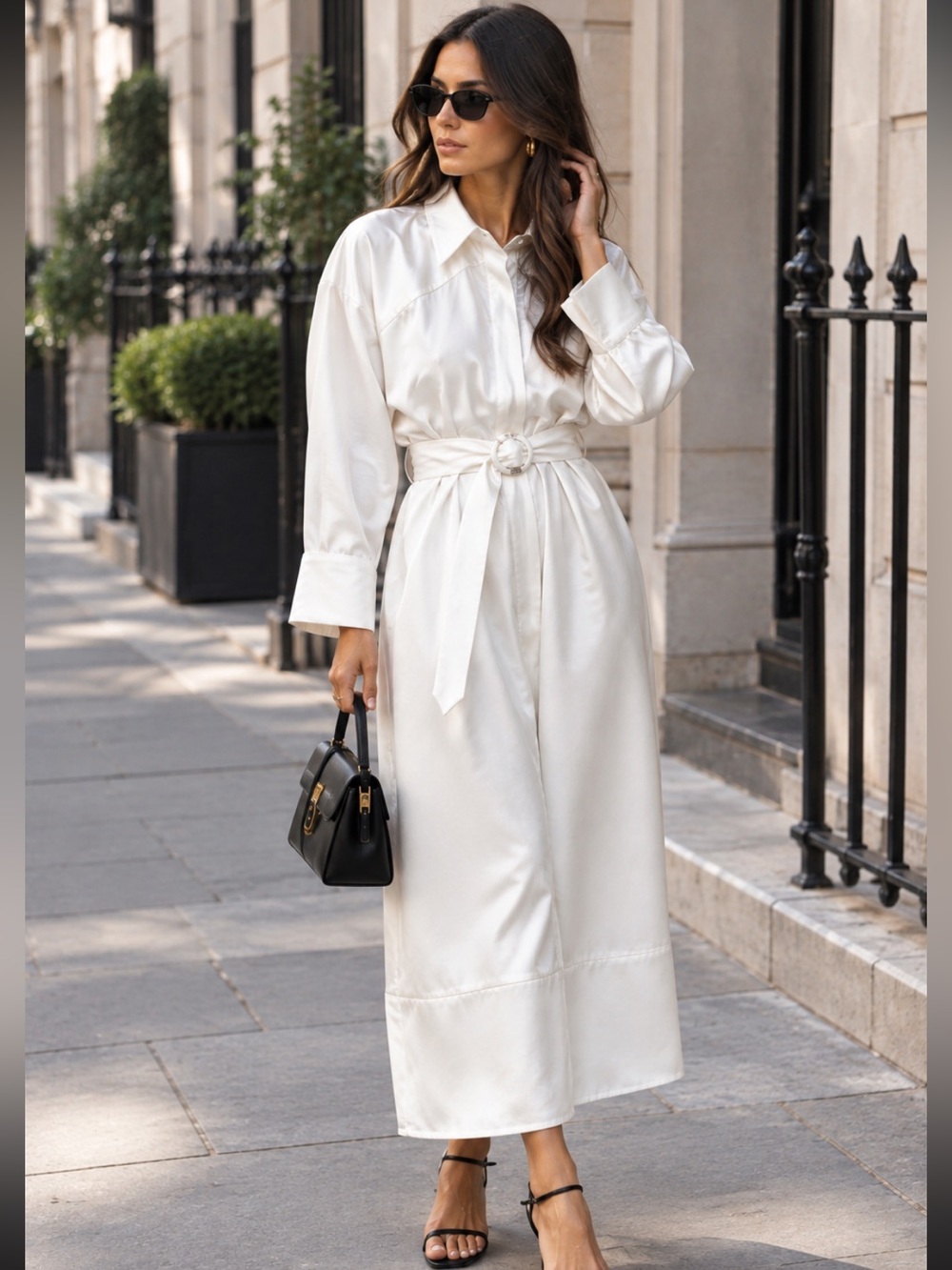 ZARA NWT SATIN SHIRT DRESS